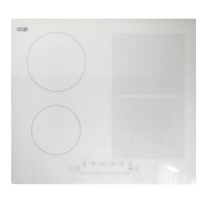 Plaque <span class=keywords><strong>de</strong></span> <span class=keywords><strong>cuisson</strong></span> à induction Flex en verre blanc avec 2 zones <span class=keywords><strong>de</strong></span> <span class=keywords><strong>cuisson</strong></span> électriques carrées - Product Image 1