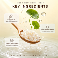 Crème hydratante au riz TWG RTS, best-seller, 85g, absorption rapide, crème hydratante pour le visage pour une peau éclatante, crème éclaircissante pour le visage au riz