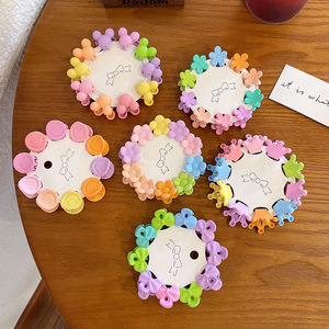 BELLEWORLD Lot de 10 pinces à <span class=keywords><strong>cheveux</strong></span> en acétate multicolores et multi-styles, petites pinces requin, accessoires capillaires mignons pour bébés filles - Product Image 1