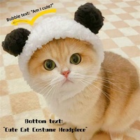 Bandeau pour animaux de compagnie en coton, motif tête d'animal (Chat, Lion, Lapin, Grenouille, Ours), bonnet d'hiver, accessoire de tête amusant, tenue, style célébrité d'Internet, été printemps