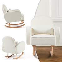Fauteuil en bois et tissu, salon d'hôtel, salon, détente, fauteuil inclinable, fauteuil à bascule avec repose-pieds