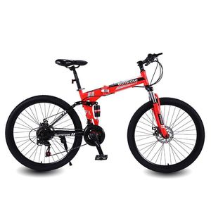 Nuova <span class=keywords><strong>Bicicletta</strong></span> Pieghevole Ultra Leggera <span class=keywords><strong>28</strong></span> Pollici 21 Velocità con Doppio Cavalletto - Product Image 2