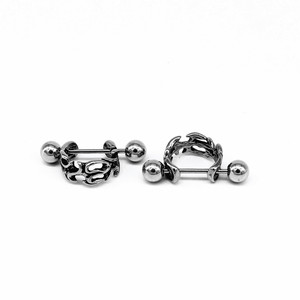 Pendientes de Titanio con Diseño de Tornillo y Patrón Geométrico, Joyería de Moda para Fiestas - Product Image 5