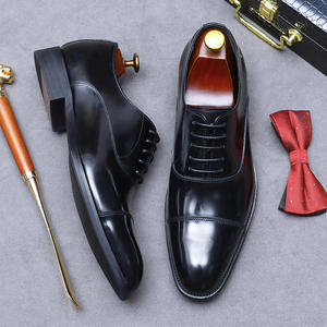 Zapatos Oxford de Alta Calidad, Estilo Europeo, Hechos a Mano, de Cuero Genuino de Vaca, Brillantes, de Tres Piezas, Formales, con Cordones, Antideslizantes - Product Image 2