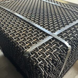 Panneaux en acier au manganèse 65 de haute qualité, à bord fermé, en treillis soudé ondulé <span class=keywords><strong>pour</strong></span> applications minières, tamis à sable/pierre - Product Image 2