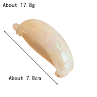 Barrettes à cheveux en acétate de forme arquée de 7,8 cm, marque coréenne Gold Label, acide acétique, clips à ressort colorés, barrettes pour queue de cheval, pinces à cheveux pour filles