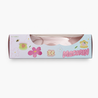 Boîte d'emballage pour pâtisserie personnalisée, boîte en carton blanc 350 g/m² avec fenêtre transparente en PVC