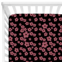 Drap-housse moderne personnalisé sans MOQ pour enfants, en bambou/spandex, simple couche, lavable, motif floral, toutes saisons