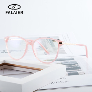 Monture de lunettes œil de chat TR90 pour femme, anti-lumière bleue, pour ordinateur, largeur de monture moyenne, verres AC - Product Image 2