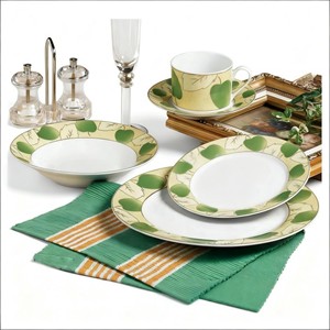 <span class=keywords><strong>20</strong></span> pièces HARVIT – Services <span class=keywords><strong>de</strong></span> vaisselle en porcelaine à bord doré, design classique, compatibles lave-vaisselle et micro-ondes, assiettes et soupières <span class=keywords><strong>de</strong></span> haute qualité - Product Image 5