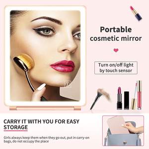 <span class=keywords><strong>MG12</strong></span> Meilleure vente miroir de maquillage rectangulaire pliable et éclairé à 120 degrés avec lumières LED - Product Image 2