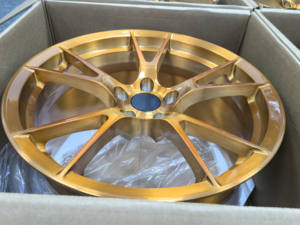 Coche de carreras rojo de bronce cepillado, rueda forjada de 10 diez radios para Ford <span class=keywords><strong>Shelby</strong></span> Mustang Gt Gt350 Gt500 S550 S197 para Chevy <span class=keywords><strong>Corvette</strong></span> C7 Z06 - Product Image 2