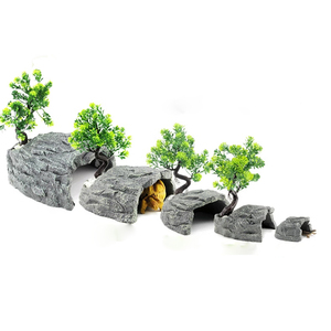 Ustovian hoogwaardige gesimuleerde stenen terrariumdecoratie voor reptielenverblijven, reptielenhokken en -holen - Product Image 5
