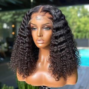 Brésilienne pas cher Court Bob Lace Front Perruque Hd Lace Frontal Perruques Cheveux Humains Kinky Curly Sans Colle Full Hd Lace Perruques Pour Les Femmes Noires - Product Image 2