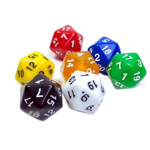 Dados Poliédricos D20 Hechos a Mano con Números Blancos del 1 al 20, Acrílicos de Color Personalizado al por Mayor para Juegos de Rol y Juegos de Mesa, Directo de Fábrica - Product Image 2