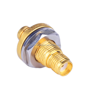 Connecteur SMA étanche Huber+<span class=keywords><strong>Suhner</strong></span> droit, adaptateur RF 50 Ohms en laiton nickelé, prise SMA LC-250625-C27 0-18GHz - Product Image 3
