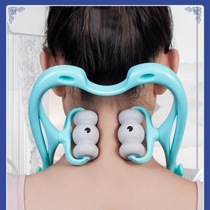 Neck Massager Shoulder Kneading Device USB Rechargeable Lithium Battery Pink 6 Magnetic Wheels Cervical Spine Relief - Product Image 4