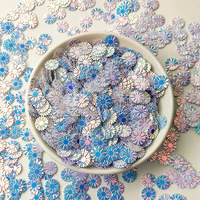 Paillettes opaques Daisy en vrac pour nail art, slime, boue cristalline, matériaux amusants à presser pour DIY et fabrication artisanale, vente en gros directe usine