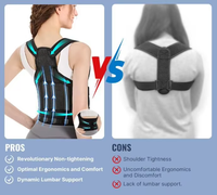Attelle dorsale ajustable pour soulager les maux de dos, correcteur de posture respirant pour femmes et hommes