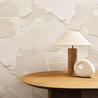 Lampe de table moderne en pierre naturelle avec abat-jour en tissu E14/E26 LED, lampe de chevet pour la décoration d'hôtel/villa