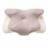 Oreiller cervical ergonomique en mousse à mémoire de forme, contour papillon, à récupération lente, soutien orthopédique du cou, respirant, matelassé, moderne
