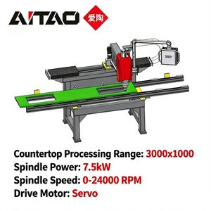 เครื่องตัดเคาน์เตอร์ CNC ยี่ห้อ AiTao สำหรับตัดกระเบื้องและเจาะรู ความแม่นยำสูง ใช้งานได้กับหินอ่อน เซรามิก ควอตซ์ และหินแกรนิต - Product Image 2