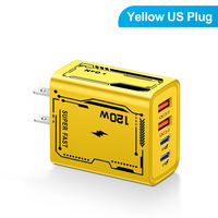 Penjualan Terlaris Charger Dinding 120W/40W PD QC3.0 Pengisian Cepat Dual USB-A & Type-C dengan Colokan EU/US/UK untuk Ponsel
