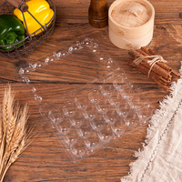 Placer séparément le plateau d'oeufs de caille 24 oeufs de caille blister boîte d'emballage de volaille plateau d'oeufs jetable transparent en gros