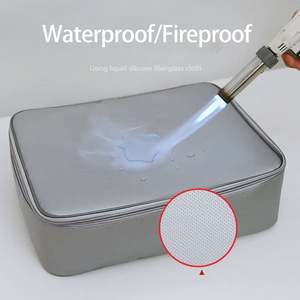 Custom Logo Large Capacity <b>Fireproof</b> and Waterproof File <b>Bag</b> Durable Travel Organizer Document Storage <b>Bag</b> With Lock - Product Image 3