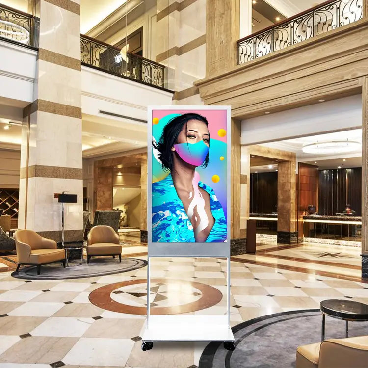 4K Vertical Led Lcd Indoor Video Kiosk Restaurant 65 55 Inch Floor Standing Media Player Outdoor Digital Signage And Display