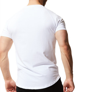 Gym Workout TShirt Clothing Wholesale Custom Logo 100% Cotton <strong>Mens</strong> Raglan Short Sleeve Sport Bodybuilding <strong>Muscle</strong> Fitness <strong>T</strong> <strong>Shirt</strong> - Product Image 4