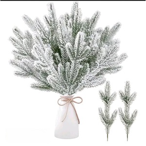 Artificial Pine Needle Christmas Decoration Wreath Norfolk Soft Rubber Rattan Wall Hanging Holiday Decor 20cm - Product Image 2
