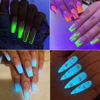 Pigment lumineux couleur néon poudre à ongles Pigment fard à paupières poudre UV lueur Fluorescent mat colorant lueur dans le maquillage noir