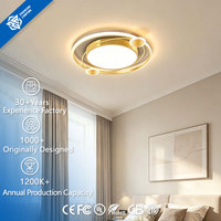 Plafonnier LED en fer minimaliste nordique moderne 220V AC avec télécommande IP44 pour chambre à coucher, salon, décoration intérieure