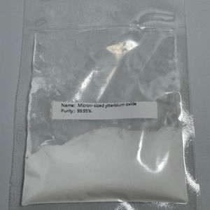 GeoQuin Mikrometer-gradiges Ytterbiumoxid Seltene Erden 99,95% Reinheit Weißes Pulver 1-2m SEM/D50 Katalysatoren Sensoren Biomedizin - Product Image 1