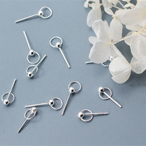 Pendientes de Plata de Ley 925 Sólida con Aro Colgante para Fabricación DIY - Product Image 3