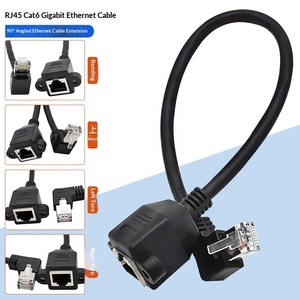 Gigabit <span class=keywords><strong>RJ45</strong></span> Ethernet-kabel Verlengkabel 90 °   Elbow koperen mannelijke naar vrouwelijke <span class=keywords><strong>RJ45</strong></span> breedbandverbinding netwerkkabel - Product Image 4
