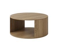 Table basse ronde en bois de style moderne pour le salon, avec couleur et taille personnalisables et design réglable