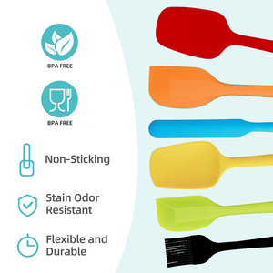 Food-grade Multicolor <b>Silicone</b> Spatula <b>Baking</b> Cooking Mixing High Heat Resistance Non-stick Dishwasher Safe BPA-Free - Product Image 3