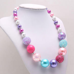Conjunto de collar y pulsera con cuentas de chicle grueso para niñas, regalo de cumpleaños, personalizado - Product Image 6