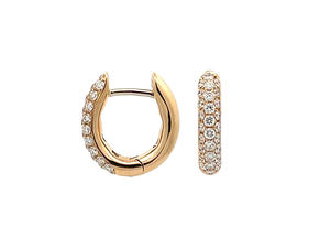 Pendientes de Aro con Diamantes Completos en Oro de 18K, Oro Rosa y Oro Blanco, Joyería de Lujo, Hipoalergénicos, Accesorios para Mujer - Product Image 4