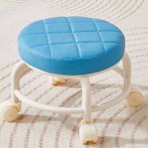 Tabouret pivotant moderne pour la maison, à roulettes universelles en PP, pour enfants, déménagement et travaux ménagers, portable - Product Image 1