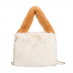 Nuova Borsa Invernale Monocolore Sottobraccio, Morbida Borsa a Spalla Piccola in Peluche, Borsa da Donna Calda e Soffice, Design <span class=keywords><strong>di</strong></span> <span class=keywords><strong>Lusso</strong></span> in Finta Pelliccia <span class=keywords><strong>di</strong></span> Visone - Product Image 4