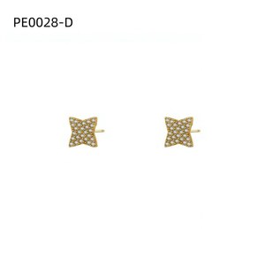 Pendientes Amy Amy Star con circonita para mujer, minimalistas, para uso diario, microinserto PE0028 - Product Image 2