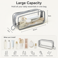 Promotion prix Pvc sacs à cosmétiques pochette de maquillage transparente Tpu sac de rangement à fermeture éclair promotionnel Eva sac de lavage
