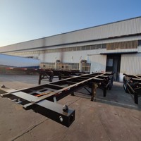 Châssis porte-conteneurs 30/40/50/60 tonnes, semi-remorque squelette robuste à 3 essieux de 20/40/45 pieds à vendre