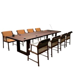 Chaise de salle à manger en bois massif, style rétro, rembourrée - Product Image 5