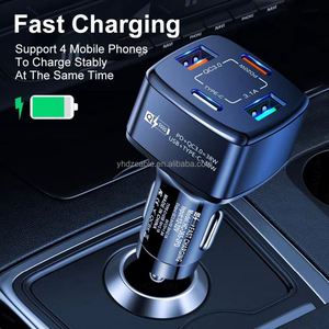 38W 3USB+<b>type</b> <b>c</b> PD 4-port Vehicle Charger QC3.0 Multi-port Car Fast Charging for IPhone14 13 Smartphone <b>Adapter</b> - Product Image 6