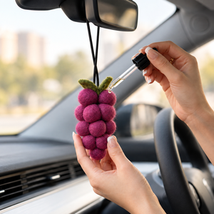 Boules de feutre <span class=keywords><strong>d</strong></span>ésodorisantes artisanales en laine, parfum naturel pour la maison, diffuseur de voiture sans parfum, en forme de petite grappe, vente en gros usine - Product Image 1