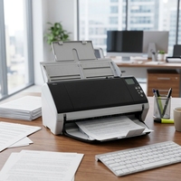 Scanner de documents A3 fi-7480 à alimentation par feuilles, recto-verso, 80 ppm, 160 ipm, CCD 600 dpi, USB 3.0, pour entreprises